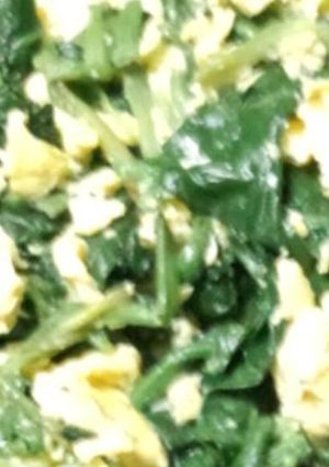 ほうれん草と卵の炒め物-レシピのメイン写真