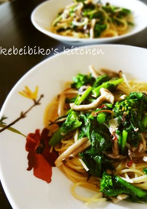 菜の花とアミの塩辛パスタ☆ペペロンチーノ-レシピのメイン写真