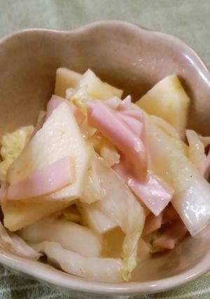りんごと白菜のサラダ☆市販ドレッシングで-レシピのメイン写真