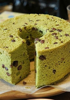 抹茶あずきシフォン-レシピのメイン写真