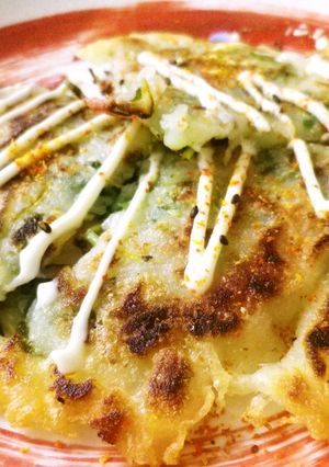 豆苗とベーコンのお焼き風チヂミ-レシピのメイン写真