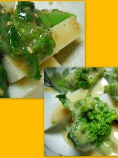 かまぼこと菜の花のごま味噌和え-レシピのメイン写真