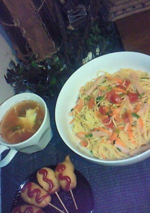 トマト中華パスタ.･゜-レシピのメイン写真