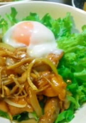 焼き肉タレ利用☆スタミナ鶏丼-レシピのメイン写真
