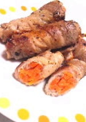 彩り☆人参の肉巻き-レシピのメイン写真