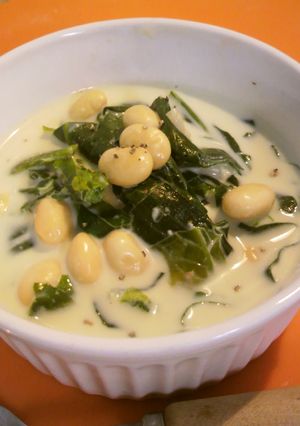 ◎ 野菜だけ　小松菜のミルクスープ ◎-レシピのメイン写真