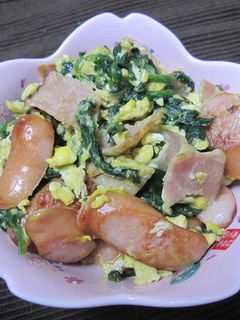 ほうれんそうとウインナーの炒め物-レシピのメイン写真