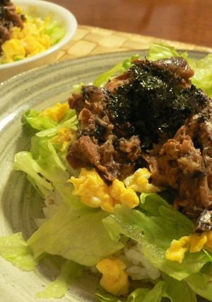 お手軽♪サバ缶でサラダ蒸し寿司-レシピのメイン写真