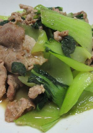 チンゲン菜と豚肉の炒め物-レシピのメイン写真