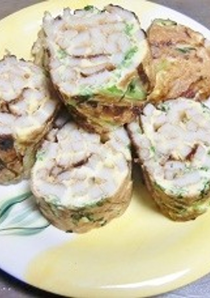さつま揚げと豆苗の、ボリューム卵焼き-レシピのメイン写真