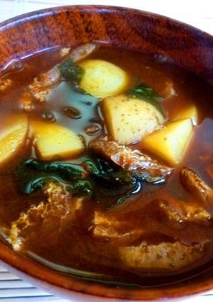 新じゃがいもとわかめの味噌汁-レシピのメイン写真