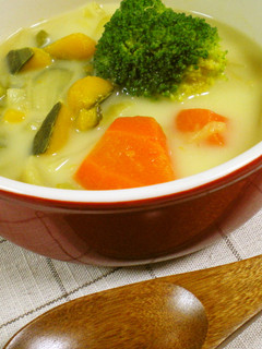 簡単!野菜ごろり♪かぼカレーラテ☆ポトフ-レシピのメイン写真