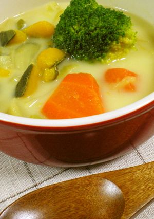 簡単！野菜ごろり♪かぼカレーラテ☆ポトフ-レシピのメイン写真