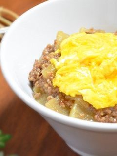 挽肉と大根のあんかけ丼ふわふわ卵のせ☆-レシピのメイン写真
