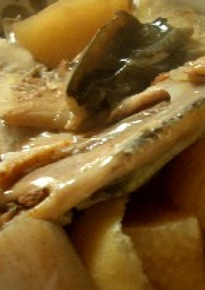 鮭の頭の煮付け-レシピのメイン写真