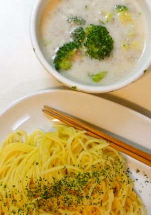 新絶品☆チーズの中華風つけパスタ-レシピのメイン写真