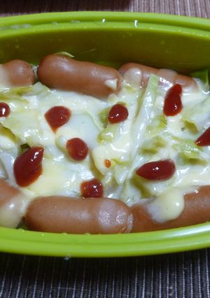 ウインナーとキャベツのチーズ蒸し-レシピのメイン写真
