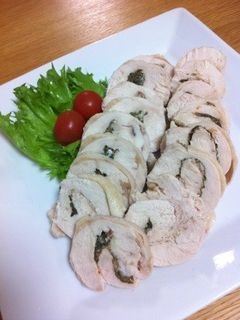 梅巻き塩麹鶏ハム-レシピのメイン写真