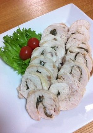 梅巻き塩麹鶏ハム-レシピのメイン写真