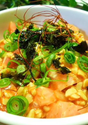 鮪とキムチと納豆の韓国和え-レシピのメイン写真