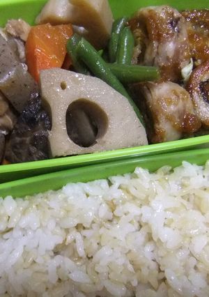 玄米ご飯でお弁当-レシピのメイン写真