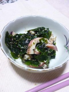 イカとわかめの胡麻酢和え-レシピのメイン写真