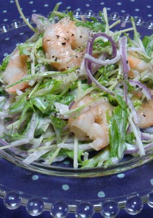 エビと水菜のサッパリサラダ-レシピのメイン写真