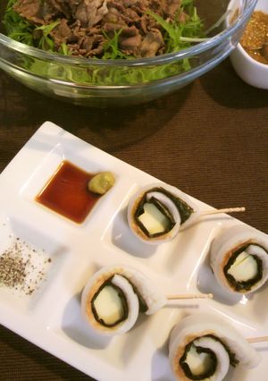 簡単おつまみ♪海苔チーズ竹輪のぐるぐる-レシピのメイン写真