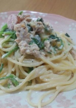 ツナとほうれん草のクリームパスタ-レシピのメイン写真