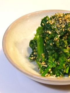 菜の花☆塩麹ごまみそ和え-レシピのメイン写真
