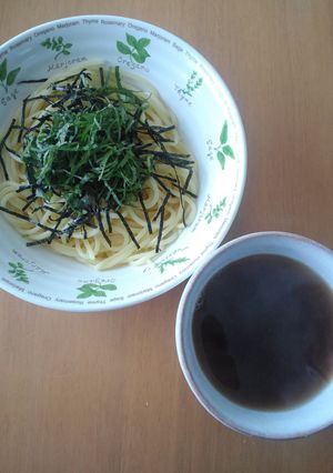 玉ねぎジャムの和風つけ麺スパゲッティー-レシピのメイン写真