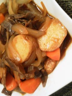 新じゃがで「揚げ肉じゃが」-レシピのメイン写真