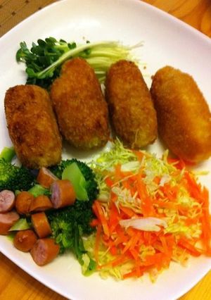 キャベツ入り肉巻きコロッケ-レシピのメイン写真