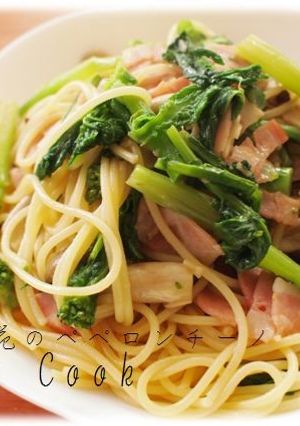 菜の花ときのこのペペロンチーノ-レシピのメイン写真