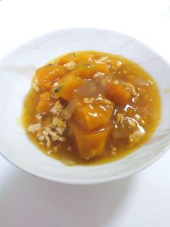 かぼちゃのそぼろ煮☆生姜パワーで風邪予防-レシピのメイン写真
