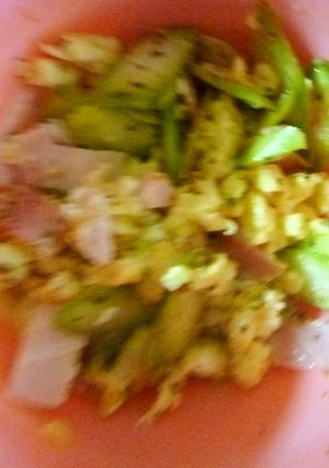 簡単、お弁当にベーコンアスパラ玉子炒め風-レシピのメイン写真