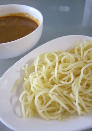 残りカレーでつけスパ-レシピのメイン写真