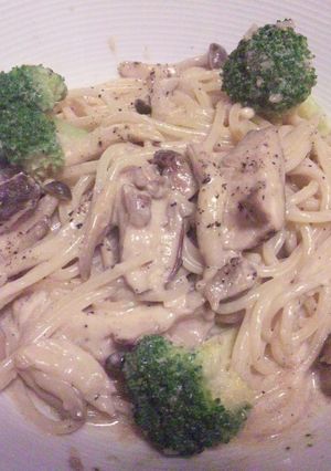 ダンナの作ったイカ塩辛クリームパスタ-レシピのメイン写真