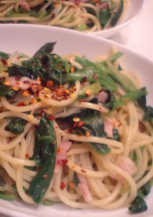 ほうれん草とベーコンのきんぴらパスタ-レシピのメイン写真
