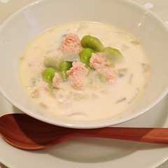 すぐ作れる！そら豆とたらこのミルクスープ-レシピのメイン写真
