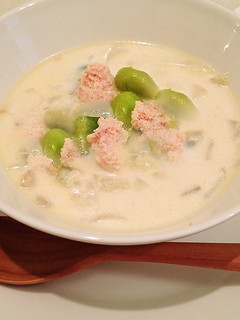 すぐ作れる!そら豆とたらこのミルクスープ-レシピのメイン写真