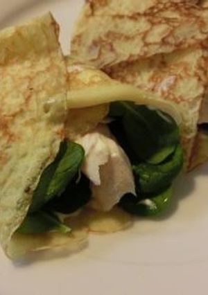 ほうれん草と鶏肉のクレープ巻き-レシピのメイン写真