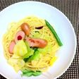 野菜&皮なしウインナーのペペロンチーノ