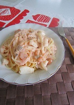 めんたいクリームスパ-レシピのメイン写真