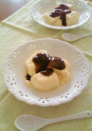 レンジでヘルシーお豆腐プリン-レシピのメイン写真