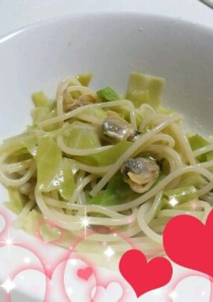 塩麹を使ってアサリとキャベツのパスタ-レシピのメイン写真
