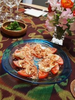 クリームチーズトマトおかか醤油-レシピのメイン写真