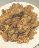 鶏皮と鶏モモの唐揚げ甘じょっぱ胡椒和え