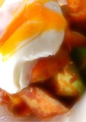 ジャガアボキムチ半熟目玉焼きのせ-レシピのメイン写真