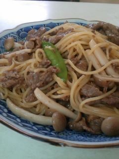 牛肉としめじのスパゲティ-レシピのメイン写真